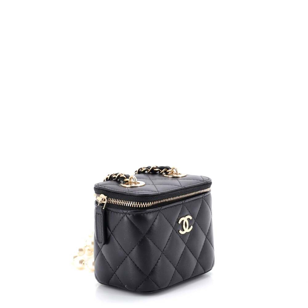 Chanel Vanity Case With Pearl Chain #251818C25B - Picture 2 of 7